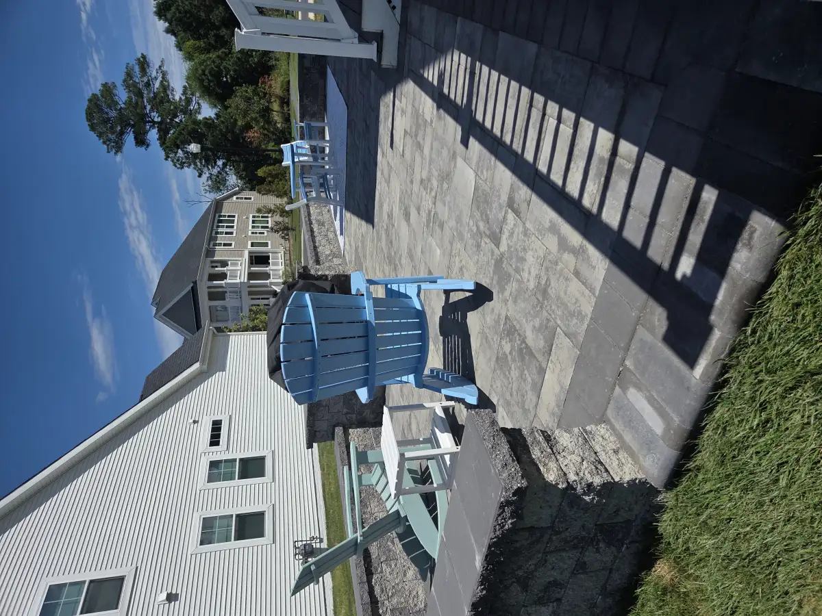 Complete outdoor living space with patio and fire feature