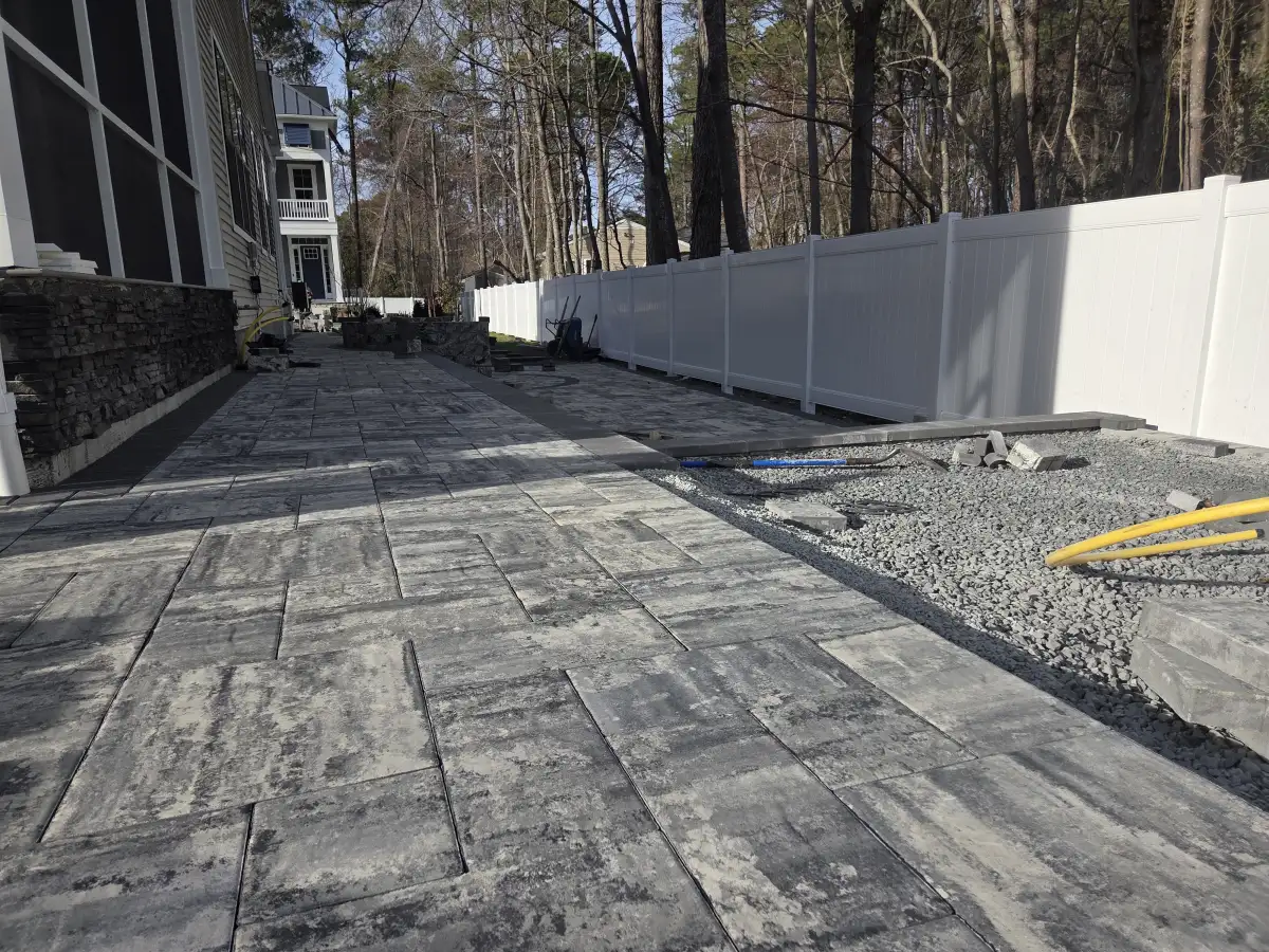Paver driveway installation in Sussex County Delaware